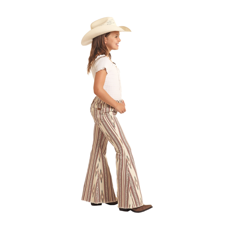 Rock and Roll Rock And Roll Aztec Print Button Bell Jeans
