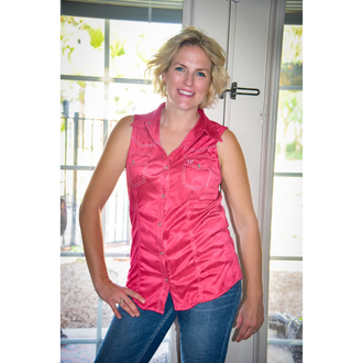 Cowgirl Hardware Cowgirl Hardware Faux Suede Sleeveless Shirt