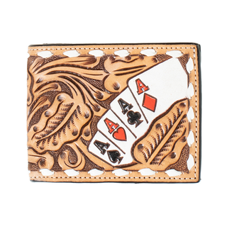 3D 3D Hand Painted Ace Cards Bifold Wallet