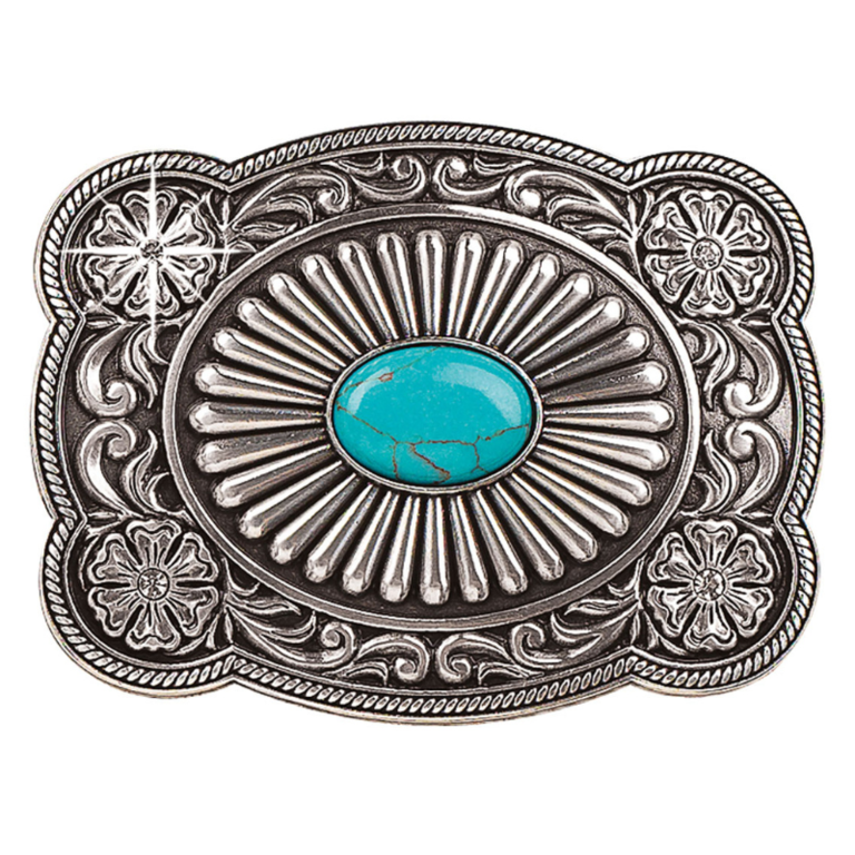 Blazin Roxx Blazin Roxx Rectangle Floral Edge Buckle