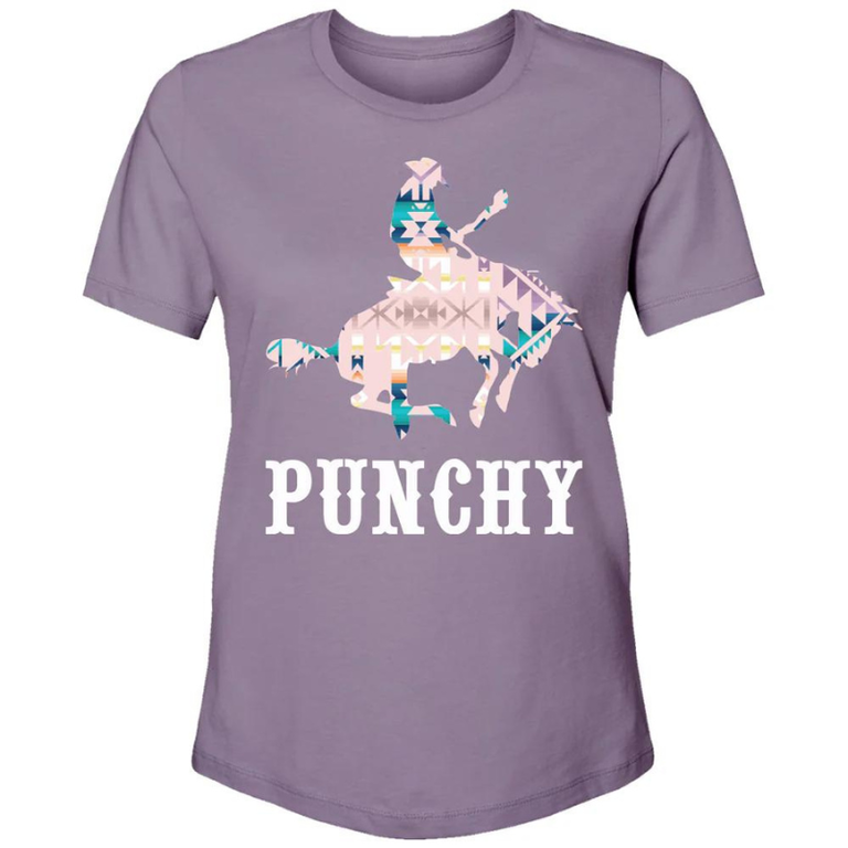 Hooey Hooey Bronc Dusty Purple Ladies Tee