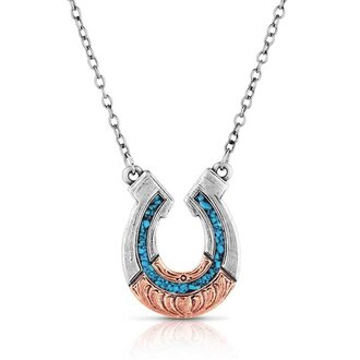Montana Silversmiths Montana Silversmiths Inner Light Turquoise Horseshoe Necklace