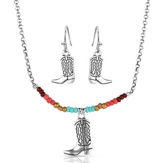 Montana Silversmiths Montana Silversmiths Colorstruck Cowboy Boot Beaded Jewelry Set