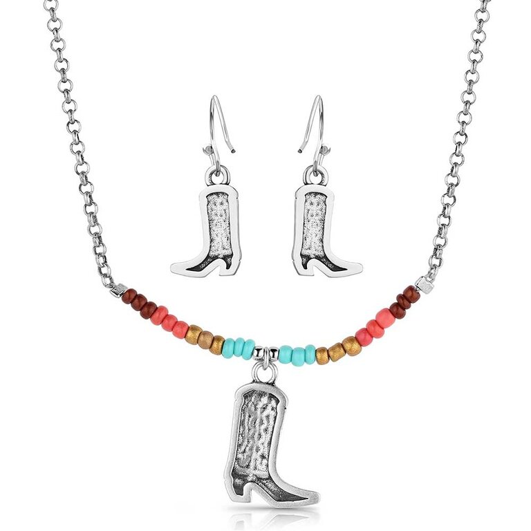 Montana Silversmiths Montana Silversmiths Colorstruck Cowboy Boot Beaded Jewelry Set