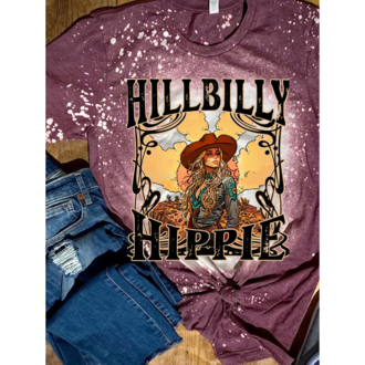 Faire Hillbilly Hippie Bleached Tshirt