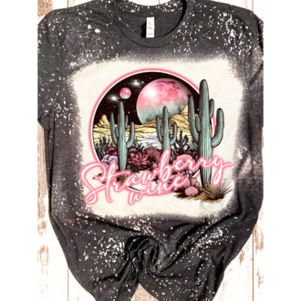 Faire Strawberry Wine Bleached Tshirt