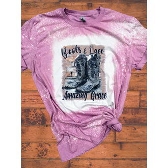 Faire Boots, Lace And Amazing Grace Bleached Tshirt