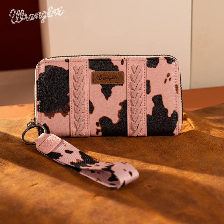 Wrangler Wrangler Cow Print Wallet - Pink