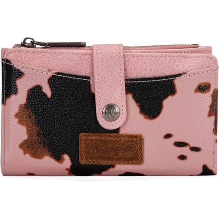 Wrangler Wrangler Cow Print Bifold Wallet - Pink