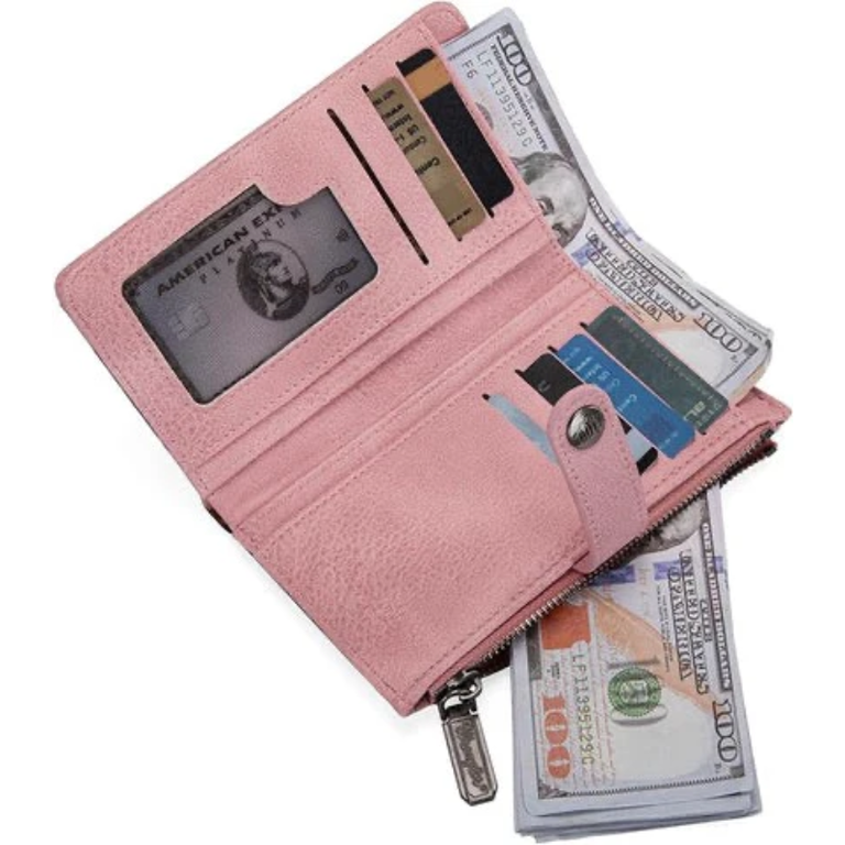 Wrangler Wrangler Cow Print Bifold Wallet - Pink