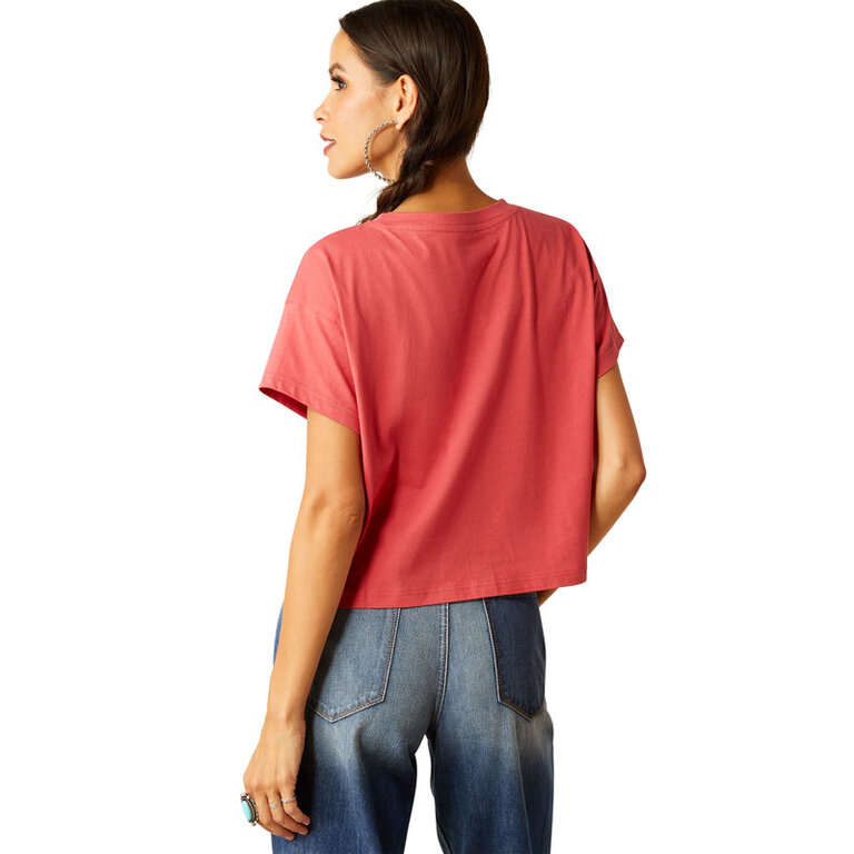 Ariat Ariat Lone Star S/S Tshirt - Garnet Rose