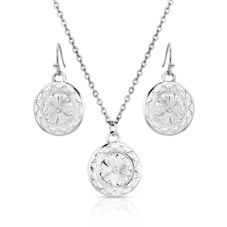 Montana Silversmiths Montana Silversmiths Round Flower Center Necklace