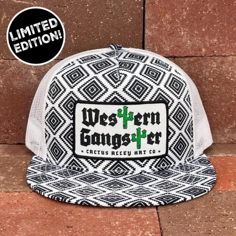 Cactus Alley Hat Co - Western Gangster Aztec - Black/White