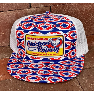 Cactus Alley Hat Co Cactus Alley Hat Co - Chicken Roping Aztec - White
