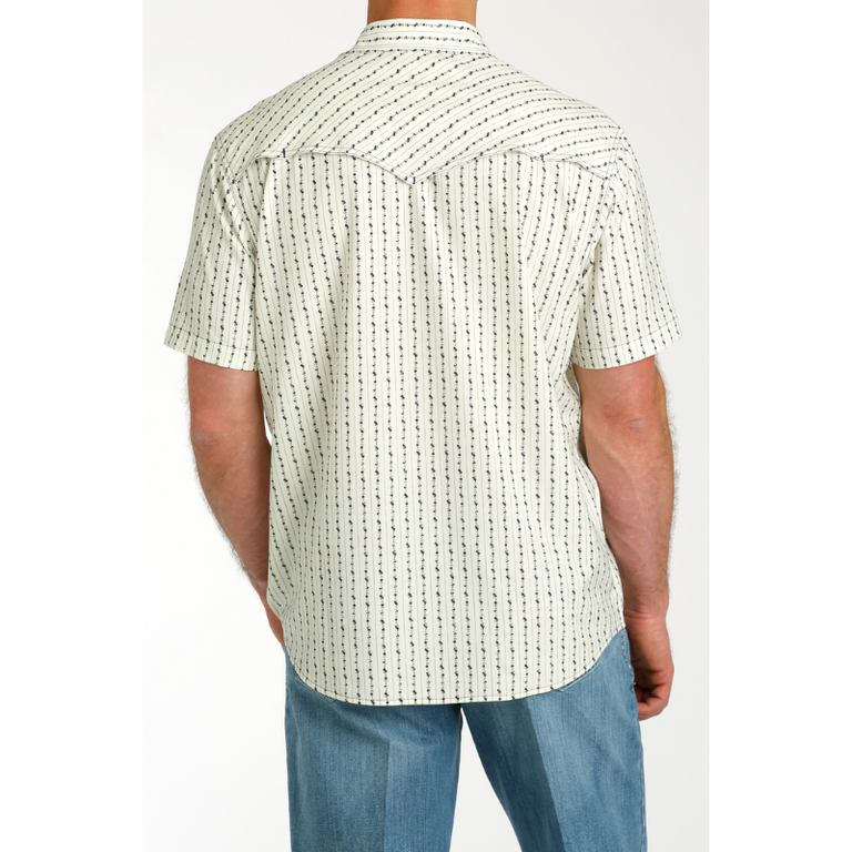 Cinch Cinch S/S Snap Camp Shirt - Floral Cream
