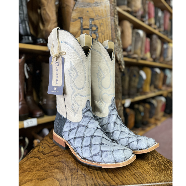 Anderson Bean AB Blue Jean Big Bass With Blue Safari Elephant Heel - Ladies