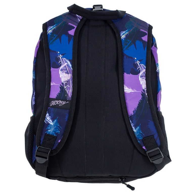 Hooey Hooey Rockstar Backpack Black/Purple Feather Pattern