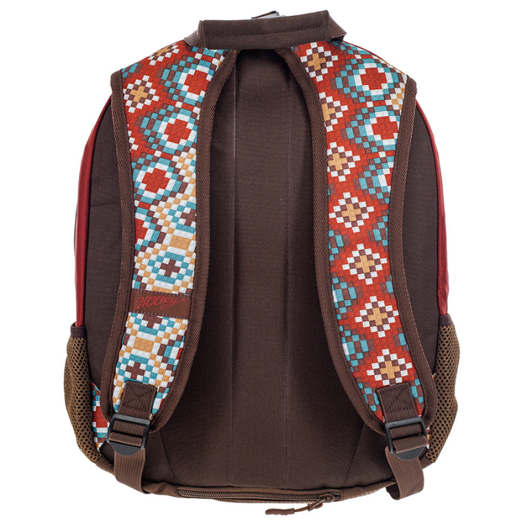 Hooey Hooey Rockstar Backpack Rust With Multi Color Bead Pattern