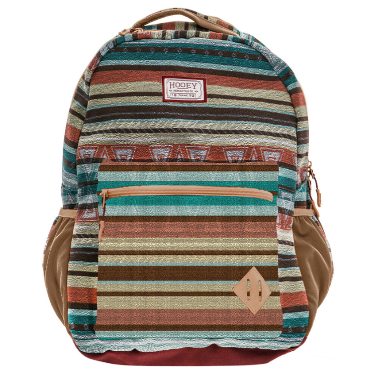Hooey Hooey Recess Backpack Tan/Blue/Brown Serape Pattern