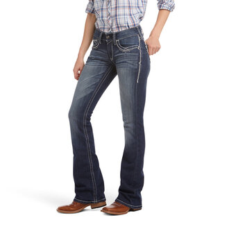 Ariat Ariat Mid- Rise Entwined Boot Cut Jeans - Marine