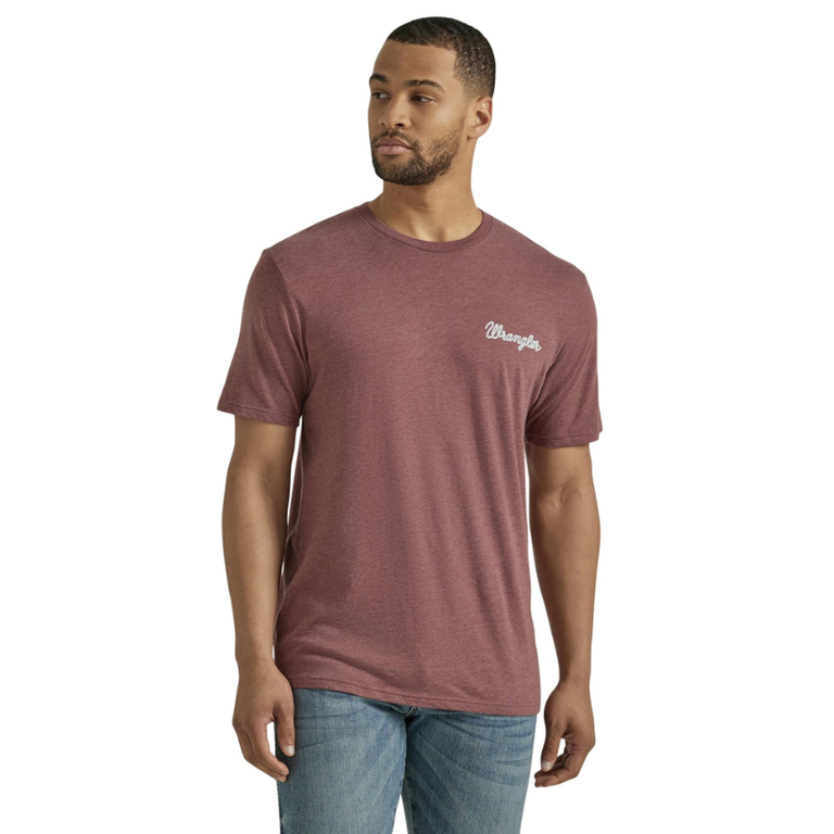 Wrangler Wrangler Tough Service Tshirt - Heather Maroon