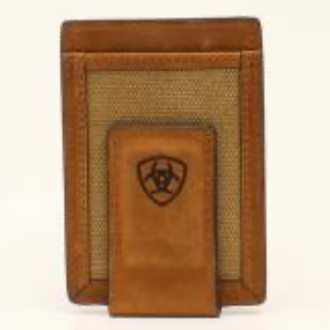 Ariat Ariat Canvas/Leather Money Clip