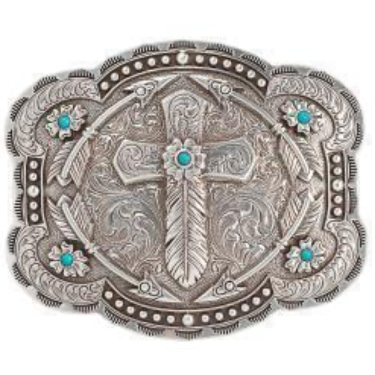 Blazin Roxx Blazin Roxx Feather/Cross/Arrow Buckle