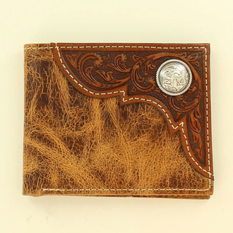 Ariat Ariat Tan Distressed Bifold Wallet