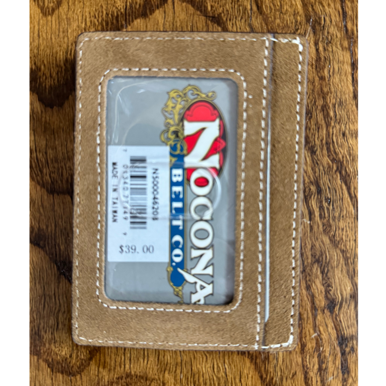 Nocona Nocona Tan Floral Inlay Roughout Money Clip