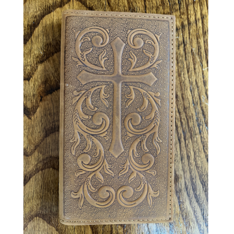 Nocona Nocona Embossed Cross Scrolls Rodeo Wallet