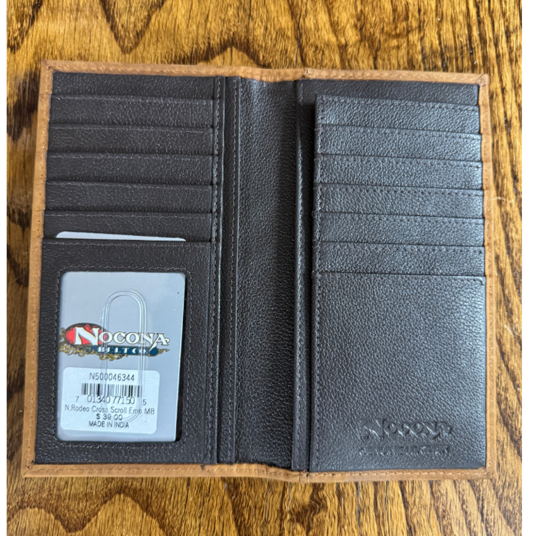 Nocona Nocona Embossed Cross Scrolls Rodeo Wallet