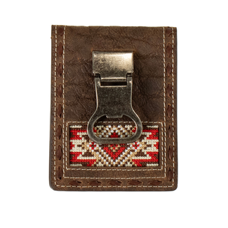3D 3D Embroidered Buck Laced Bifold Money Clip