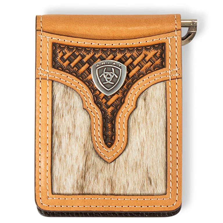 Ariat Ariat Calf Hair Basket Weave Card Case