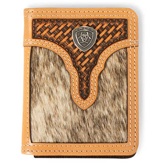 Ariat Ariat Calf Hair Basket Weave Trifold Wallet