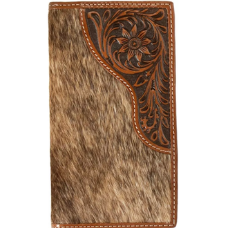 Nocona Nocona Calf Hair Tooled Rodeo Wallet