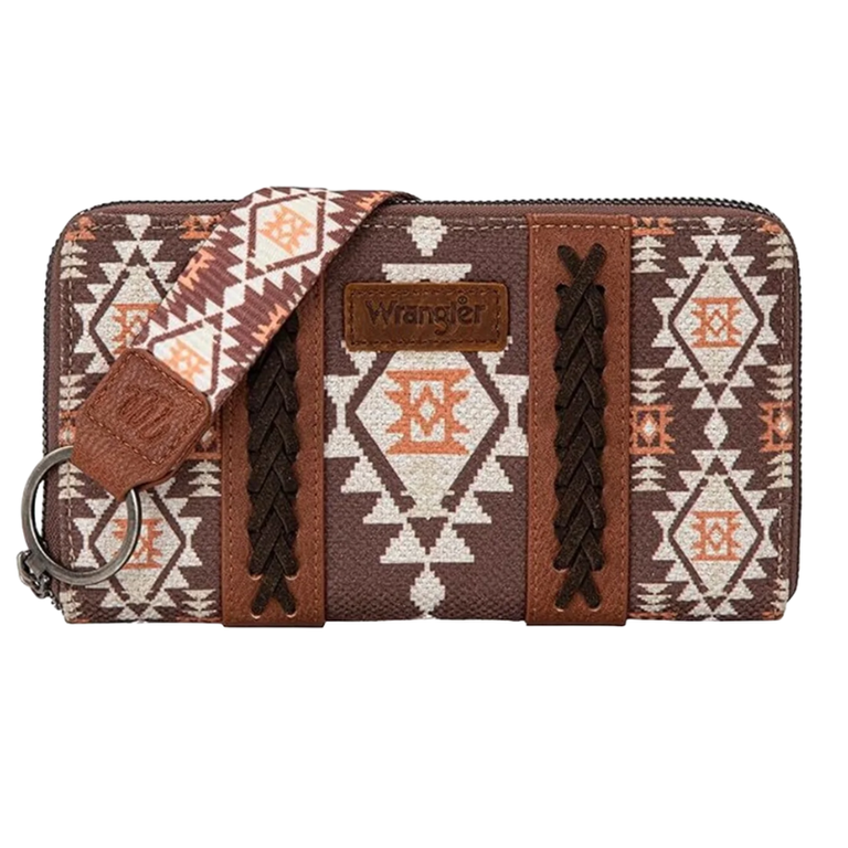 Wrangler Wrangler Southwestern Art Print Wallet - Coffee