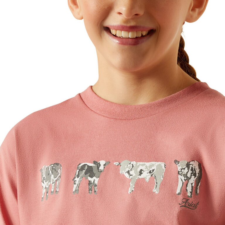 Ariat Ariat Mini Cow Squad S/S Tshirt - Dusty Rose