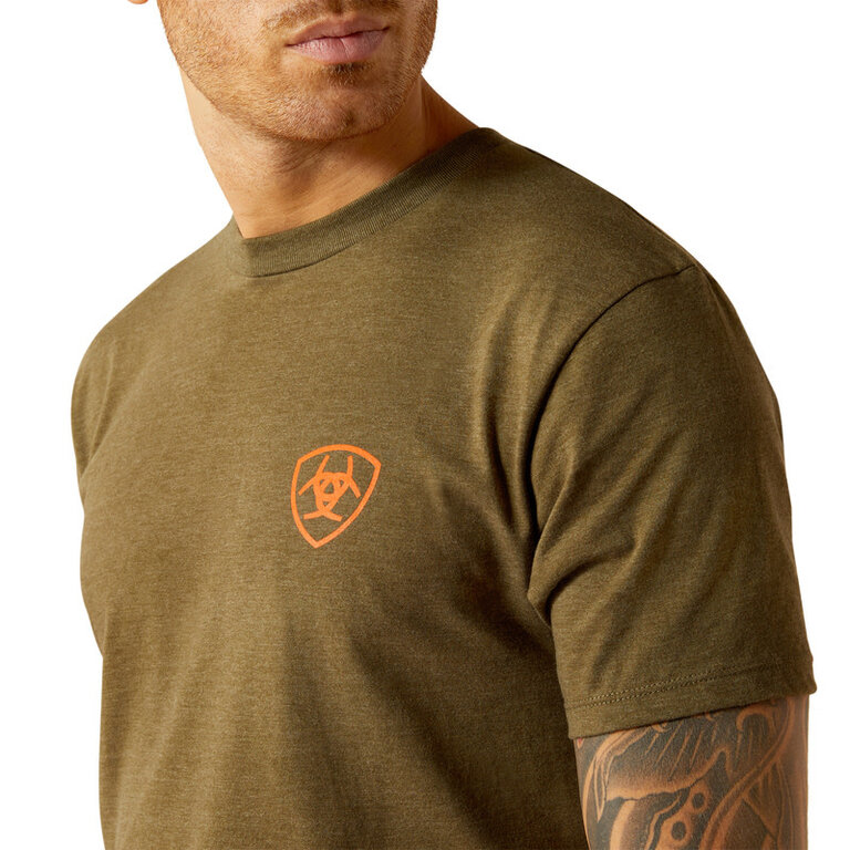 Ariat Ariat Grain Flag S/S Tshirt - Military Heather