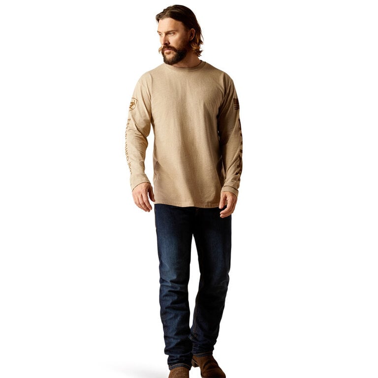 Ariat Ariat Elevated V2 L/S Tshirt - Oatmeal Heather