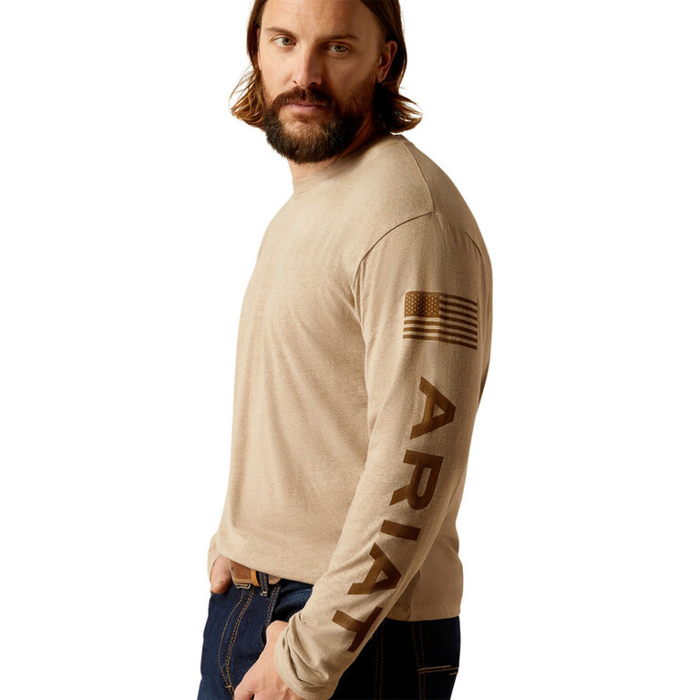 Ariat Ariat Elevated V2 L/S Tshirt - Oatmeal Heather