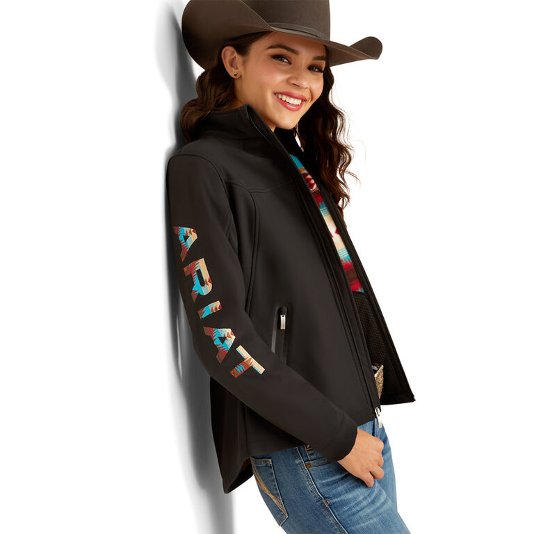 Ariat Ariat New Team Softshell Jacket - Black/Serrano Southwest Print