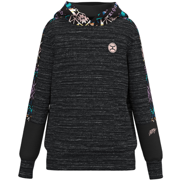 Hooey Hooey Canyon Hoodie - Black/Multi Aztec