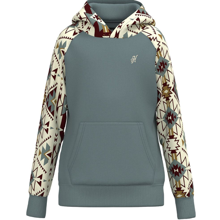 Hooey Hooey Summit Hoodie - Blue/Cream Aztec