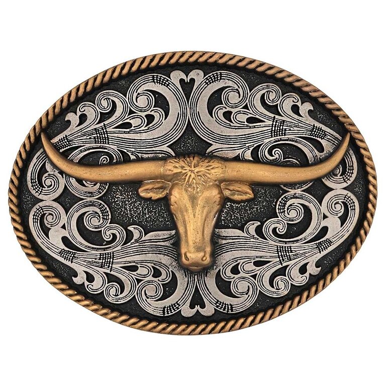 Montana Silversmiths Montana Silversmiths Longhorn Cowboy Buckle