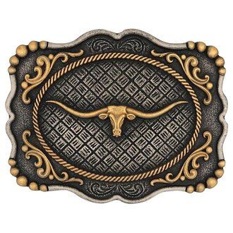 Montana Silversmiths Montana Silversmiths Framed Longhorn Buckle