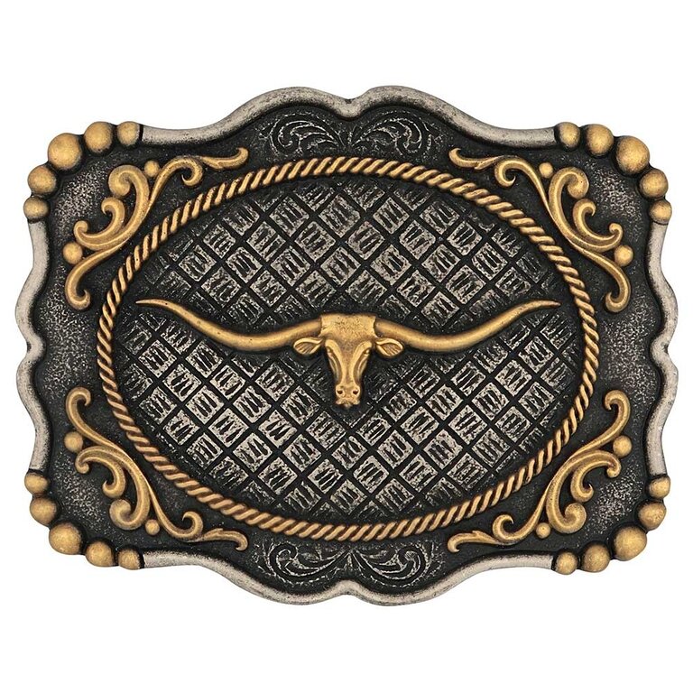 Montana Silversmiths Montana Silversmiths Framed Longhorn Buckle