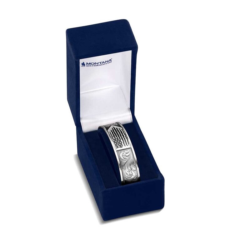 Montana Silversmiths Montana Silversmiths Flag Cuff - Made In The USA