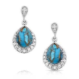 Montana Silversmiths Montana Silversmiths Blue River Turquoise Earrings