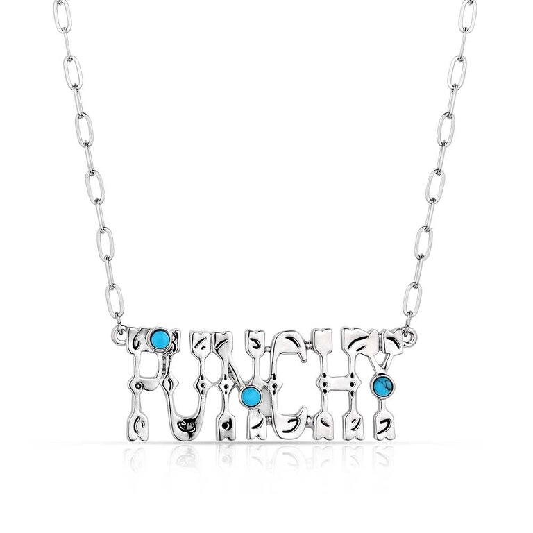 Montana Silversmiths Montana Silversmiths Punchy Charm Turquoise Necklace