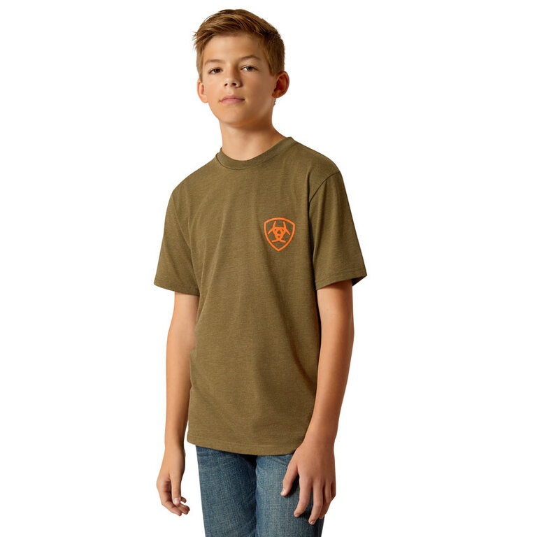 Ariat Ariat Grain Flag S/S Tshirt - Military Heather